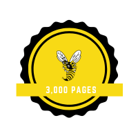 3000 pages Badge